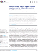 Cover page: Mitotic spindle scaling during Xenopus development by kif2a and importin α