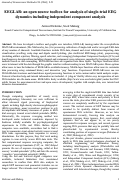 Cover page: EEGLAB: an open source toolbox for analysis of single-trial EEG dynamics including independent component analysis