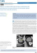 Cover page: Balloon-occluded middle adrenal artery embolization and percutaneous microwave ablation of a metastatic adrenal tumor from renal cell carcinoma