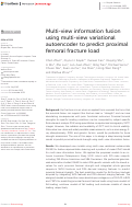 Cover page: Multi-view information fusion using multi-view variational autoencoder to predict proximal femoral fracture load