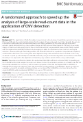 Cover page: A randomized approach to speed up the analysis of large-scale read-count data in the application of CNV detection