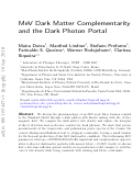Cover page: MeV dark matter complementarity and the dark photon portal