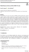 Cover page: Public finance in the era of the COVID-19 crisis.