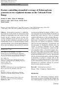 Cover page: Factors controlling streambed coverage of Didymosphenia geminata in two regulated streams in the Colorado Front Range