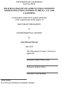 Cover page: Policies &amp; Politics of Agricultural Nonpoint Source Pollution Control in the E.U., U.S. and California