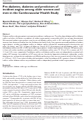 Cover page: Pre-diabetes, diabetes and predictors of incident angina among older women and men in the Cardiovascular Health Study