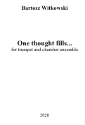 Cover page: One thought fills...