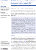 Cover page: Mental health in young adults born extremely preterm or extremely low birthweight with contemporary neonatal intensive care.