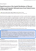 Cover page: Rapid Extraction of the Spatial Distribution of Physical Saliency and Semantic Informativeness from Natural Scenes in the Human Brain.