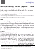 Cover page: Cellular and behavioral effects of altered NaV1.2 sodium channel ion permeability in Scn2aK1422E mice