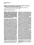 Cover page: Model of cortical organization embodying a basis for a theory of information processing and memory recall.