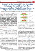 Cover page: Charge Trap Transistor (CTT): An Embedded Fully Logic-Compatible Multiple-Time Programmable Non-Volatile Memory Element for High-k-Metal-Gate CMOS Technologies