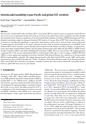 Cover page: Interdecadal variability in pan-Pacific and global SST, revisited