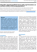 Cover page: Idiopathic gingival papillokeratosis with crypt formation: an exclusive entity in the young population?