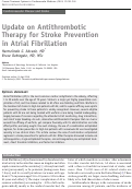 Cover page: Update on Antithrombotic Therapy for Stroke Prevention in Atrial Fibrillation