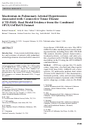 Cover page: Macitentan in Pulmonary Arterial Hypertension Associated with Connective Tissue Disease (CTD-PAH): Real-World Evidence from the Combined OPUS/OrPHeUS Dataset.