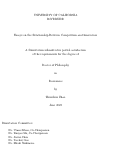 Cover page: Essays on the Relationship Between Competition and Innovation