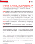 Cover page: B Lymphocytes and Macrophages in the Perivascular Adipose Tissue Are Associated With Coronary Atherosclerosis: An Autopsy Study