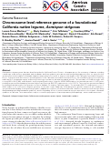 Cover page of Chromosome-level reference genome of a foundational California native legume, Acmispon strigosus