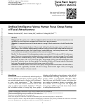 Cover page: Artificial Intelligence Versus Human Focus Group Rating of Facial Attractiveness