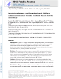 Cover page: Associations between cognition and polygenic liability to substance involvement in middle childhood: Results from the ABCD study