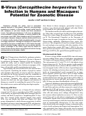 Cover page: B-Virus (Cercopithecine herpesvirus 1) Infection in Humans and Macaques: Potential for Zoonotic Disease - Volume 9, Number 2—February 2003 - Emerging Infectious Diseases journal - CDC