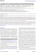 Cover page: Associations between Aircraft Noise Exposure and Self-Reported Sleep Duration and Quality in the United States-Based Prospective Nurses Health Study Cohort.