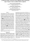 Cover page: Accentuate the negative: Expectations about sampling procedures determine the impact of negative evidence on children’s inductive judgments