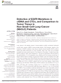Cover page: Detection of EGFR Mutations in cfDNA and CTCs, and Comparison to Tumor Tissue in Non-Small-Cell-Lung-Cancer (NSCLC) Patients.