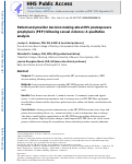 Cover page: Patient and Provider Decision Making About HIV Postexposure Prophylaxis Following Sexual Violence: A Qualitative Analysis.