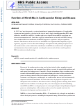 Cover page: Functions of MicroRNAs in Cardiovascular Biology and Disease