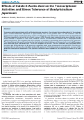 Cover page: Effects of Indole-3-Acetic Acid on the Transcriptional Activities and Stress Tolerance of Bradyrhizobium japonicum