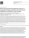 Cover page: Rhesus Macaque Brain Developmental Trajectory: A Longitudinal Analysis Using Tensor-Based Structural Morphometry and Diffusion Tensor Imaging