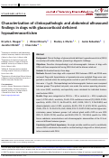 Cover page: Characterization of clinicopathologic and abdominal ultrasound findings in dogs with glucocorticoid deficient hypoadrenocorticism