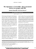 Cover page: The importance of wearables: sleep assessment devices for people with HIV