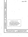 Cover page: CROSS SECTIONS FOR PRODUCTS OF 90 MEV NEUTRONS ON CARBON