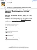 Cover page of Receptor–cargo coupling during ER-autophagy depends on coat proteins and ER membrane properties