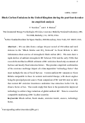 Cover page: Black carbon emissions in the United Kingdom during the past four decades: An empirical analysis