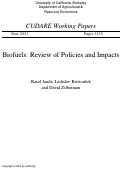 Cover page: Biofuels: Review of Policies and Impacts