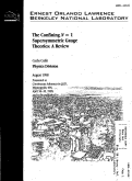 Cover page: The confining N=1 supersymmetric gauge theories: a review