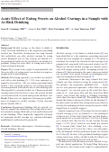 Cover page: Acute Effect of Eating Sweets on Alcohol Cravings in a Sample with At-Risk Drinking