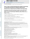 Cover page: Phase 2 study of anti-disialoganglioside antibody, dinutuximab, in combination with GM-CSF in patients with recurrent osteosarcoma: A report from the Childrens Oncology Group.