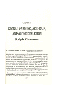 Cover page: Global Warming, Acid Rain, and Ozone Depletion