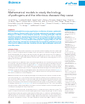 Cover page: Mathematical models to study the biology of pathogens and the infectious diseases they cause