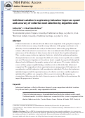 Cover page: Individual variation in exploratory behaviour improves speed and accuracy of collective nest selection by Argentine ants