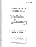 Cover page: THE CRYSTAL STRUCTURE OF INDIUM (I) IODIDE