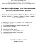 Cover page: WEST: A northern California study of the role of wind-driven transport in the productivity of coastal plankton communities