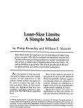 Cover page: Loan Size Limits: A Simple Model