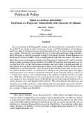 Cover page: Tuition as a Path for Affordability? The Pursuit of a Progressive Tuition Model at the University of California