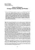 Cover page: Causes of Polygyny: Ecology, Economy, Kinship, and Warfare